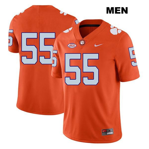 Men's Clemson Tigers #55 Hunter Rayburn Stitched Orange Legend Authentic Nike No Name NCAA College Football Jersey VKX2746ZC